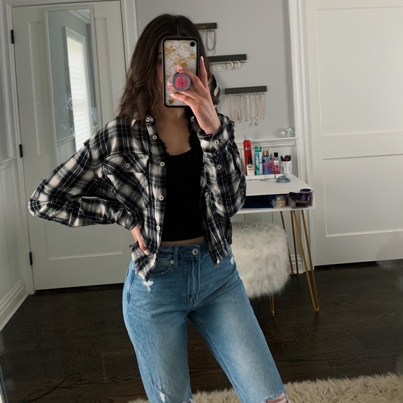 Forever 21 Tops - Black and white flannel